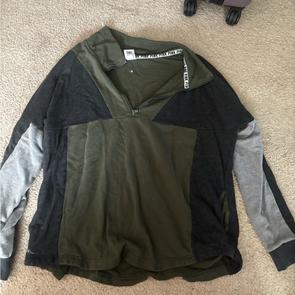 Pink quarter zip